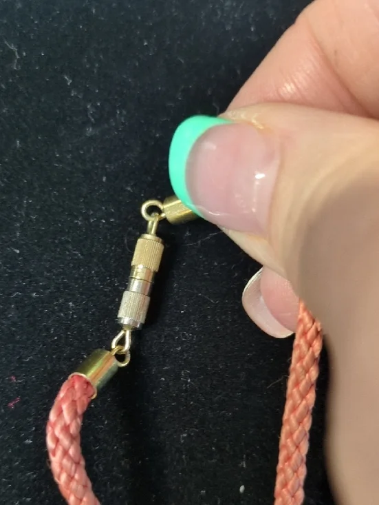 Red Puff Cloisenae Pendant Necklace with Tassel - Picture 4 of 6